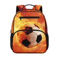 thumbnail image 1 of Jeiento Football 13.5" Preschool Bookbag, Cool Flame Large Capacity Toddler School Bag with Front Zipper Pockets, Dual Use Backpack for Boys Girls Outdoor, 1 of 7