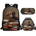 thumbnail image 1 of Jeiento Football Abstract Fire Backpack Set with Lunch Box and Pencil Case School Bag Rucksack Casual Daypack Girls Knapsack Set of 3 Pack Cute Orca Purse, 1 of 7