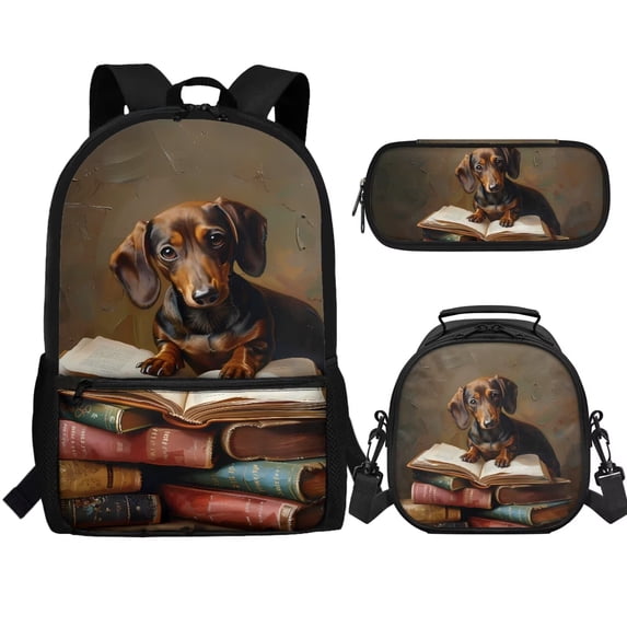 Jeiento Football Abstract Fire Backpack Set with Lunch Box and Pencil Case School Bag Rucksack Casual Daypack Girls Knapsack Set of 3 Pack Cute Orca Purse