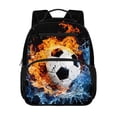 thumbnail image 1 of Jeiento Football Kids Preschool Backpack 13.5", Large Main Compartment Toddler Bookbag with Front Zipper Pockets, Dual Carry Design for Boys Girls, 1 of 7