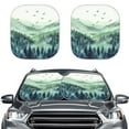 thumbnail image 1 of Jeiento Forest Print Car Sun Shade for Windshield Foldable 2-Piece Car Sunshades Auto Sun Heat and UV Rays Blocker Soft Interior Accessories for Sun Heat Universal Vehicle Accessories, 1 of 7