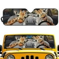 thumbnail image 1 of Jeiento Funny Giraffe Windshield Sun Shade Shade Heat Shield for Jeep Sunshade Windshield for Jeep Wrangler Sunshade Compatible with Jeep Wrangler TJ JK JL &Gladiator JT 2/4 Door,1Pcs, 1 of 6