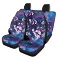 thumbnail image 1 of Jeiento Galaxy Space Wolf Butterfly Polyester, Front Rear Seat Covers, 4 Pieces, 1 of 7