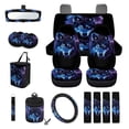 thumbnail image 1 of Jeiento Galaxy Wolf 15 PCS Car Seat Cover Full Set with Steering Wheel Cover Seat Belt Strap Cover Trash Cans Rear View Mirror Cover Cup Coaster Keychain Air Vent Storage Bag Car Decor, 1 of 7