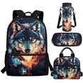 thumbnail image 1 of Jeiento Galaxy Wolf Backpack for School Boys 3rd/4th/5th Grade Kids Bookbag and Lunch Box Set Elementary School Bag Lunch Bag Pencil Case Bottle Holder Kindergarten Back Packs Satchel, 1 of 7