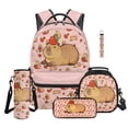 thumbnail image 1 of Jeiento Girls Backpack And Lunch Box Set Water Resistant School Backpack with Padded Straps Boys Bookbags 5Pcs Back to School Supplies, Strawberry Capybara, 1 of 6