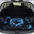 thumbnail image 1 of Jeiento Glow Blue Dolphin Flower Car Trunk Mat 29"x39", Pet Friendly Cargo Liner Ocean Beach Travel Car Mat, 1 of 7