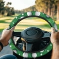 thumbnail image 1 of Jeiento Golf Ball Pattern Golf Cart Steering Wheel Cover 13 Inch Steering Wheel Covers Elastic Golf Cart Wheel Covers Golf Cart Accessory Block UV Rays Cool Sun Heat Shield, 1 of 7