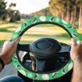 thumbnail image 1 of Jeiento Golf Ball Pattern Golf Cart Steering Wheel Covers Comfortable Golf Cart Steering Wheel Cover for Women Girls Golf Cart Accessories for Club Car Sun Shade Cover, 1 of 7