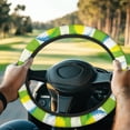thumbnail image 1 of Jeiento Golf Ball Print Golf Cart Steering Wheel Cover for Club Car Stretchable 14 Inch Steering Wheel Cover UV Rays Protector Boat Steering Wheel Cover Easy to Use, 1 of 7