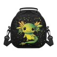 thumbnail image 1 of Jeiento Green Axolotl Kids Mini Lunch Bag with Crossbody Strap Insulated Lunch Bag Food Snack Cooler Container Bag for Girls, 1 of 6