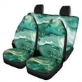 thumbnail image 1 of Jeiento Green Marble Print Car Seat Covers Full Set of 4 Car Front Rear Seat Covers Interior Auto Decoration High Bucket Seat Covers Back Seat Protector Car Accessory for SUV Truck Van, 1 of 7