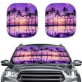 thumbnail image 1 of Jeiento Hawaii Palm Tree Automotive Windshield Sunshades Car Windshield Sun Shade Foldable Sun Shade for Truck Windshield Front Window Auto Sun Shield Covers Interior Car Accessories for Woman Men, 1 of 7