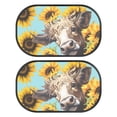 thumbnail image 1 of Jeiento Highland Cow Window Shade for Baby in Car Replacement Baby Car Sun Shade for Side Window Sunflower Car Shades for Back Windows Interior Car Accessories Protector Set of 2, 1 of 7