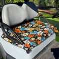 thumbnail image 1 of Jeiento Hippie Flower Golf Cart Seat Cover for 2-Person Seats Non-Slip Golf Seat Covers for Cart Keep Warm Golf Cart Seat Towel Blanket Universal Golf Cart Seat Towel Blanket Protector, 1 of 5