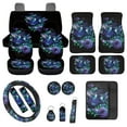 thumbnail image 1 of Jeiento Hummingbird 17 Piece Car Seat Covers With Floor Mats, Steering Wheel Cover, Armrest Pad, Seat Belt Covers, Flower Coaster, and Keychain, Universal Fit for Most Vehicles, 1 of 6