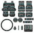 thumbnail image 1 of Jeiento Hummingbird Car Accessories Sets Car Seat Covers Front Rear Car Foot Mats Steering Wheel Cover Safety Belt Pads Armrest Cover Coasters Southwest Aztec Auto Keychain Lipstick Holder 17 Pack, 1 of 7