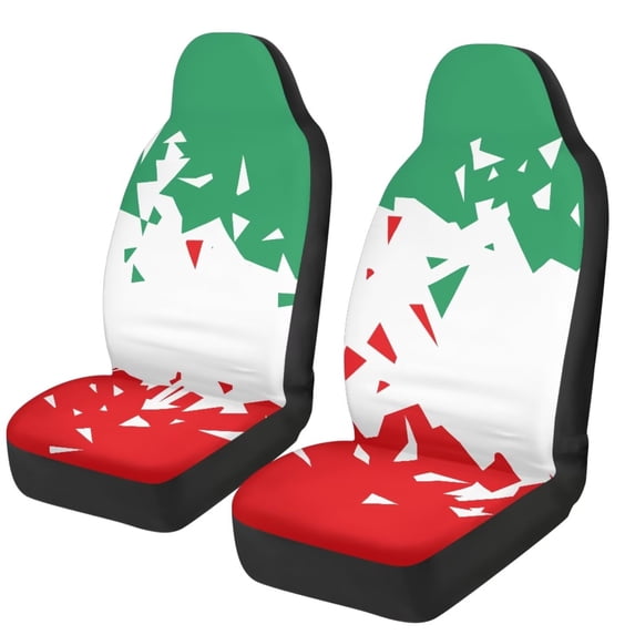 Jeiento Hungarian Flag Car Seat Cover Anti-Slip Back Fabric Automobile Front Seat Covers Easy to Install Car Interior Automotive Accessories Suitable for Cars SUV
