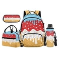 thumbnail image 1 of Jeiento Ice Cream 17 Inch Lightweight Schoolbag and Backpack Set 4-Piece Lunch Bag Pencil Case Water Bottle Holder Large Capacity Book Bag for Students, 1 of 7