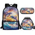 thumbnail image 1 of Jeiento Jumping Dolphin Backpack for Girls Boys 10-12 12-14 School Bag with Lunch Box Pencil Case Middle High Bookbag Back Pack Purse Elementary Schoolbags Daypack Back To School, 1 of 7