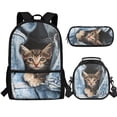 thumbnail image 1 of Jeiento Kawaii Cat Backpack for Kindergarten Girls 3 Pcs Backpack Set with Lunchbox and Pencil Case Lightweight Schoulder Bag Kids School Bookbag for Boys Elementary School, 1 of 7
