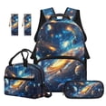 thumbnail image 1 of Jeiento Kids Backpack and Lunch Box Set 4 Piece Elementary School Bookbag with Pencil Case & Bookmark, Galaxy Planet Lightweight Backpack for Back to School Travel, 1 of 7