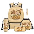 thumbnail image 1 of Jeiento Kids Backpack and Lunch Box Set Capybara Ice Cream Cone 5 Piece School Supplies for Elementary 16 Inch Backpack with Lunch Bag, Pencil Case, Water Bottle Bag, Keychain, 1 of 6