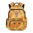thumbnail image 1 of Jeiento Kids School Backpack for Boys Girls 8-12 Lightweight Capybara Orange Bookbag 17 Inch Large Multi-Pocket Backpack for Elementary School, Travel, Hiking, Back to School Gift, 1 of 7