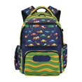 thumbnail image 1 of Jeiento Kids School Backpack Lightweight Water-Resistant Polyester Multi-Pocket 17 Inch Large Capacity Bookbag for Elementary Boys Cartoon Vehicle Back to School Supplies, 1 of 7