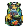 thumbnail image 1 of Jeiento Kids School Backpack Water-Resistant 17 Inch Multi-Pocket Large Capacity Bookbag for Elementary Boys Lightweight Adjustable Straps Bag for School Casual Daypack, Tractor Vehicle, 1 of 7