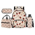 thumbnail image 1 of Jeiento Ladybug 17 Inch Backpack Set 4-Piece Lunch Bag Pencil Case Water Bottle Holder Daisy Lightweight for Kids Boys Girls Students, 1 of 7