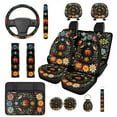 thumbnail image 1 of Jeiento Ladybug Auto Seat Cover Full Set 14 Pack Car Accessories Flower Steering Wheel Cover Armrest Cover Seatbelt Shoulder Pad Headrest Covers Cup Mat Key Ring Interior Auto Accessory Decor, 1 of 7