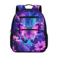 thumbnail image 1 of Jeiento Lightweight 13.5 Inch Toddler Backpack for 3-5 Year Old Girls, Galaxy Butterfly Preschool Kids School Bag with 5 Pockets & Adjustable Shoulder Straps, 1 of 7