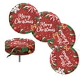 thumbnail image 1 of Jeiento Merry Christmas Round Stool Covers Stretch Stool Cushion Slipcover with Elastic Bands Christmas Bell Round Bar Stool Covers (Small, 4 Pieces), 1 of 6