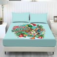 thumbnail image 1 of Jeiento Merry Duckmas Printed 3-Piece Bed Sheet Bedding Set with 2 Pillow Shams, Soft Breathable Christmas Themed Fitted Sheet for Holiday Bedroom Decor, All Season Use, Queen Size, 1 of 7
