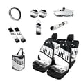 thumbnail image 1 of Jeiento Music Note Car Accessories Sets with Car Seat Covers Steering Wheel Cover Seatbelt Shoulder Pad Trash Can Auto Rear View Mirror Covers Coasters Keychain Lipstick Holder 13 PCS Car Decor, 1 of 7