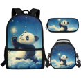 thumbnail image 1 of Jeiento Panda School Backpack with Lunch Bag Starry Sky Middle School Bookbag for Boys 5th Grade Kids School Bag Set for Girls 6-8 Student Insulated Lunch Box Pencil Box, 3 PCS, Blue, 1 of 7