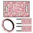 thumbnail image 1 of Jeiento Peach Blossom Golf Cart Accessories 4 Set Golf Cart Seat Cover Golf Cart Steering Wheel Cover Golf Cart Flags Club Car Blanket Steering Wheel Cover Accessories Decor Golf Cart Banner Flag, 1 of 5
