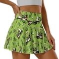 thumbnail image 1 of Jeiento Pickle Workout Skorts for Women Plus Size Golf Ball Print High Waisted Tennis Skirt with Short 2 in 1 Summer Mini Golf Hiking Running Shorts with Pocket Size S, 1 of 7
