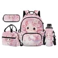 thumbnail image 1 of Jeiento Pink Axolotl 17 Inch Kids Water-Resistant School Backpack Set 4-Piece Lunch Bag Pencil Case Water Bottle Holder Cute Lightweight Large Capacity Bookbag for Students, 1 of 7
