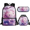thumbnail image 1 of Jeiento Pink Axolotl Backpack for Kids with Lunch Box Book Bag for Girls 8-9 Kawaii School Bag for Primary School 2nd Grade Cute Lunch Bag Pencil Case Children Bookbag Set of 3, 1 of 7