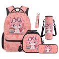 thumbnail image 1 of Jeiento Pink Axolotl Backpack Set for 9-12 Years Old 5 Pcs Cartoon 17 Inch Lightweight Bookbag with Insulated Lunch Bag Pencil Case for Elementary School Gift for Daughter, 1 of 7