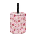 thumbnail image 1 of Jeiento Pink Strawberry Car Garbage Can Mini Car Trash Bin Hanging Headrest with Adjustable Buttons Flower Multipurpose Car Organizer Universal Auto Accessory Decor, 1 of 7