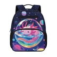 thumbnail image 1 of Jeiento Planet Axolotl Kids Toddler Backpack for Preschool & Daycare, 13.5 Inch Lightweight School Bag for 3-5 Year Old Boys, 5 Pocket Bookbag with Adjustable Straps, 1 of 7