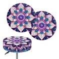 thumbnail image 1 of Jeiento Purple Boho Mandala Round Stool Covers Set of 2 Stretch Soft Fabric Bar Stool Covers Washable Stool Cushion for 12-14 Inch Chair Bar Stools (Small, 2 Pieces), 1 of 6