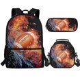 thumbnail image 1 of Jeiento Rugby Backpack for Boys 8-10 10-12 12-14 Elementary School Bag Set with Lunch Box Pencil Case Abstract Fire Middle Middle School Back Packs Bookbag for Kids Daypack Satchel, 1 of 7