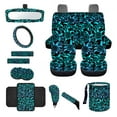 thumbnail image 1 of Jeiento Sea Turtle 14 PCS Car Seat Cover Full Set with Steering Wheel Cover Seat Belt Strap Pads Cup Coasters Trash Bag Rearview Mirror Cover Armrest Cover Pad Handbrake Cover Set Auto Accessory, 1 of 7