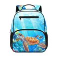 thumbnail image 1 of Jeiento Sea Turtle Lightweight Kids Preschool Backpack 13.5", Multi-Compartment Toddler Bookbag with Mesh Sides, Dual Carry Design for Daycare Outdoor Travel, 1 of 7