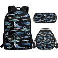 thumbnail image 1 of Jeiento Shark Backpack for Boys 8-10 10-12 Elementary School Boobags with Lunch Box Pencil Case Kindergarten Middle School Bag Rucksack for Kids Child Back To School Satchel, 1 of 7