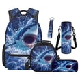 thumbnail image 1 of Jeiento Shark Backpack Set of 5 Cool 17 Inch Soft Backpack with Lunch Bag Pencil Case for 9-12 Years Old Elementary to Middle School Gift for Brother, 1 of 7